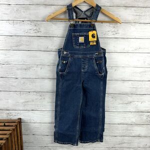 Carhartt Bib‎ Overalls Baby Girls Size 4 Jean Denim NWT